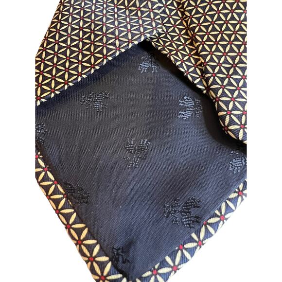 Brooks Brothers Black and Red Geometric Print silk tie - Picture 4 of 5